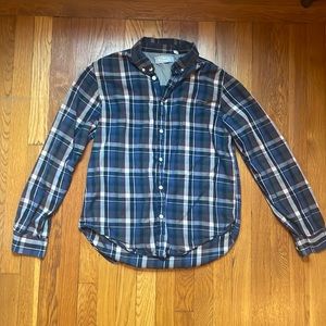 Blue plaid cotton button down. Five four club